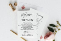 Wedding Itinerary Card | Wedding Wedding Welcome Template | Welcome for Wedding Welcome Itinerary Template