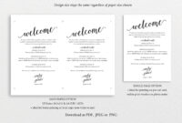 Wedding Itinerary Template, Modern Script, Editable Instant Download within Honeymoon Itinerary Template