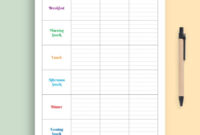 Weekly Meal Planner Printable Two Page Meal Plan Template | Etsy throughout Blank Meal Plan Template