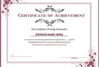 Word Achievement Award Certificate Template | Free With Regard To inside Professional Microsoft Word Award Certificate Template