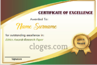Word Certificate Of Excellence Template within Professional Certificate Templates For Word Free Downloads