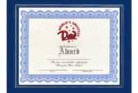 World'S Greatest Dad Certificate W/ Frame | Dinn Trophy pertaining to Best Dad Certificate Template