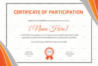 Wrestling Participation Certificate Design Template In Psd, Word for New Certificate Of Participation Template Word