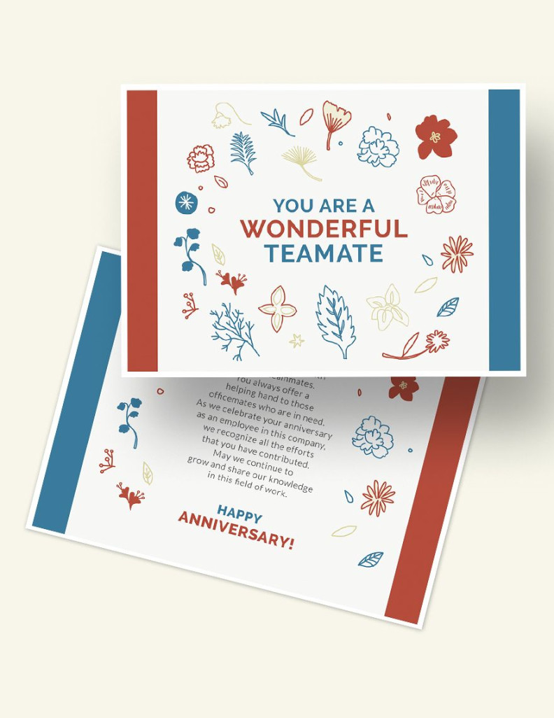 Anniversary Card Templates in Word - FREE Download  Template