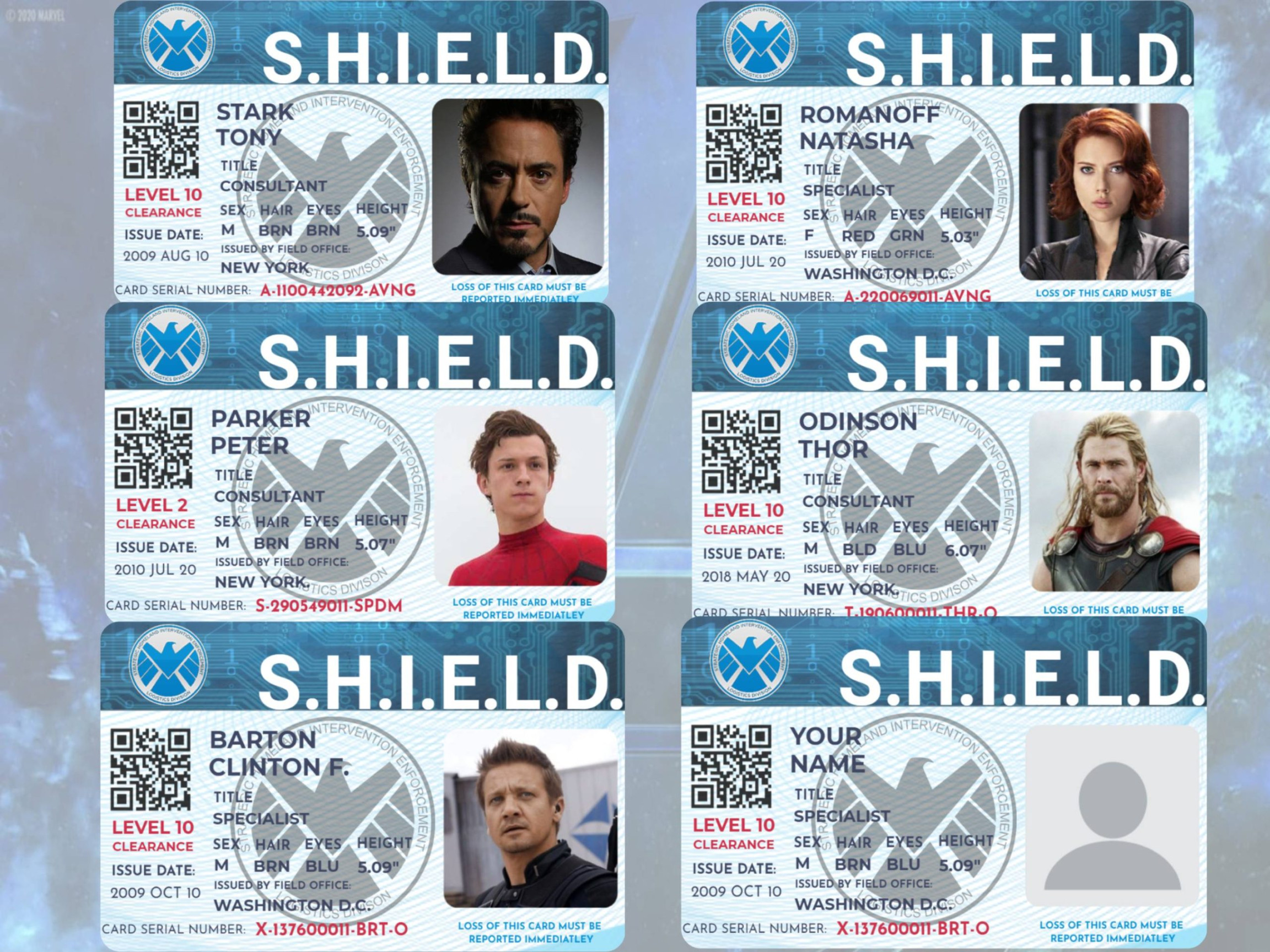 Avengers ID Badge  Marvel S.H.I.E.L.D