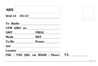 A Formal Template For QSL Card Design