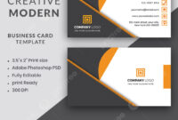 Professional Business Card Design Template For Photoshop