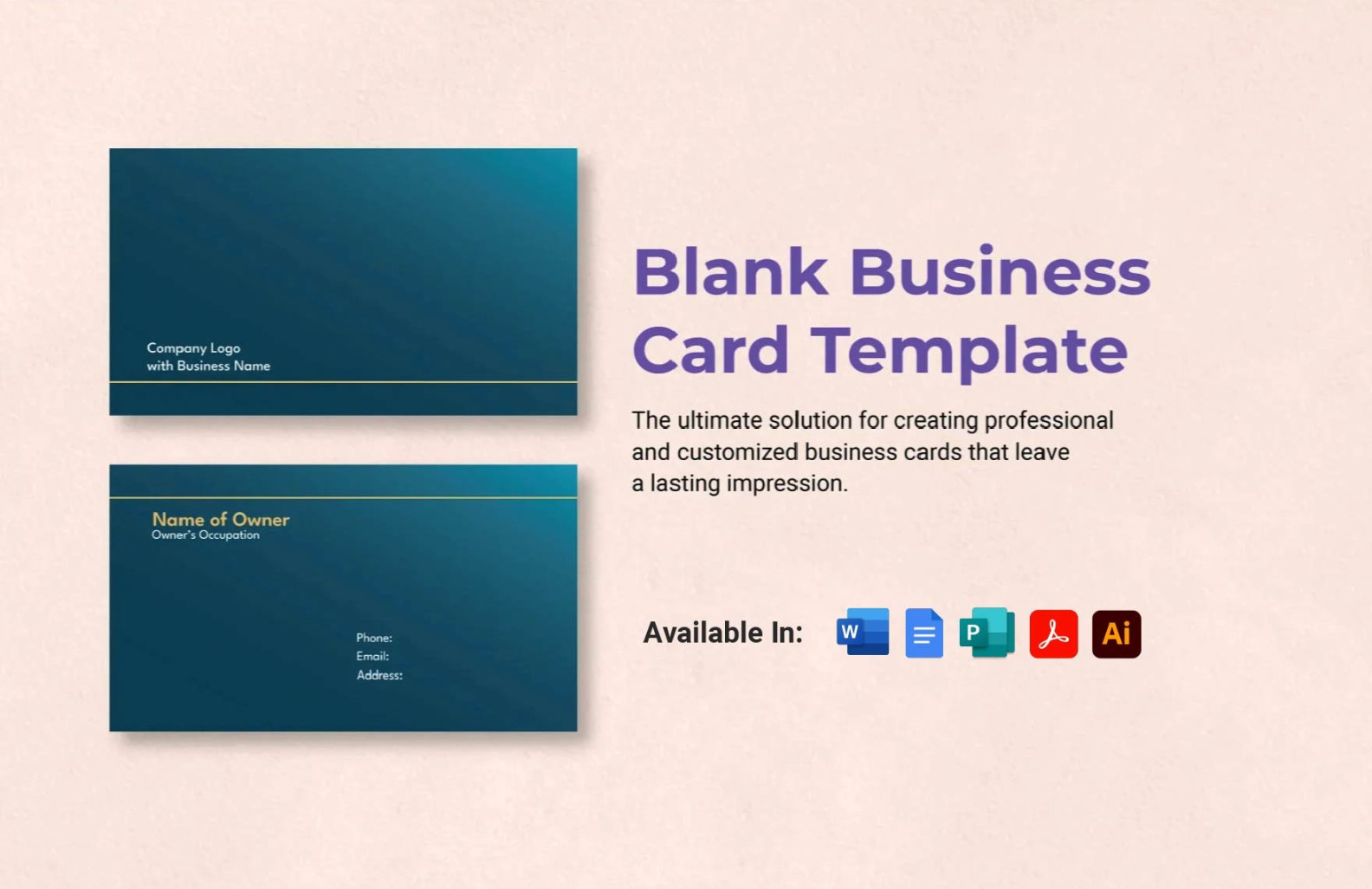 Business Card Templates in PDF - FREE Download  Template