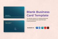 Formal Business Card Template Word Document