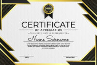Designing A Formal Certificate Template