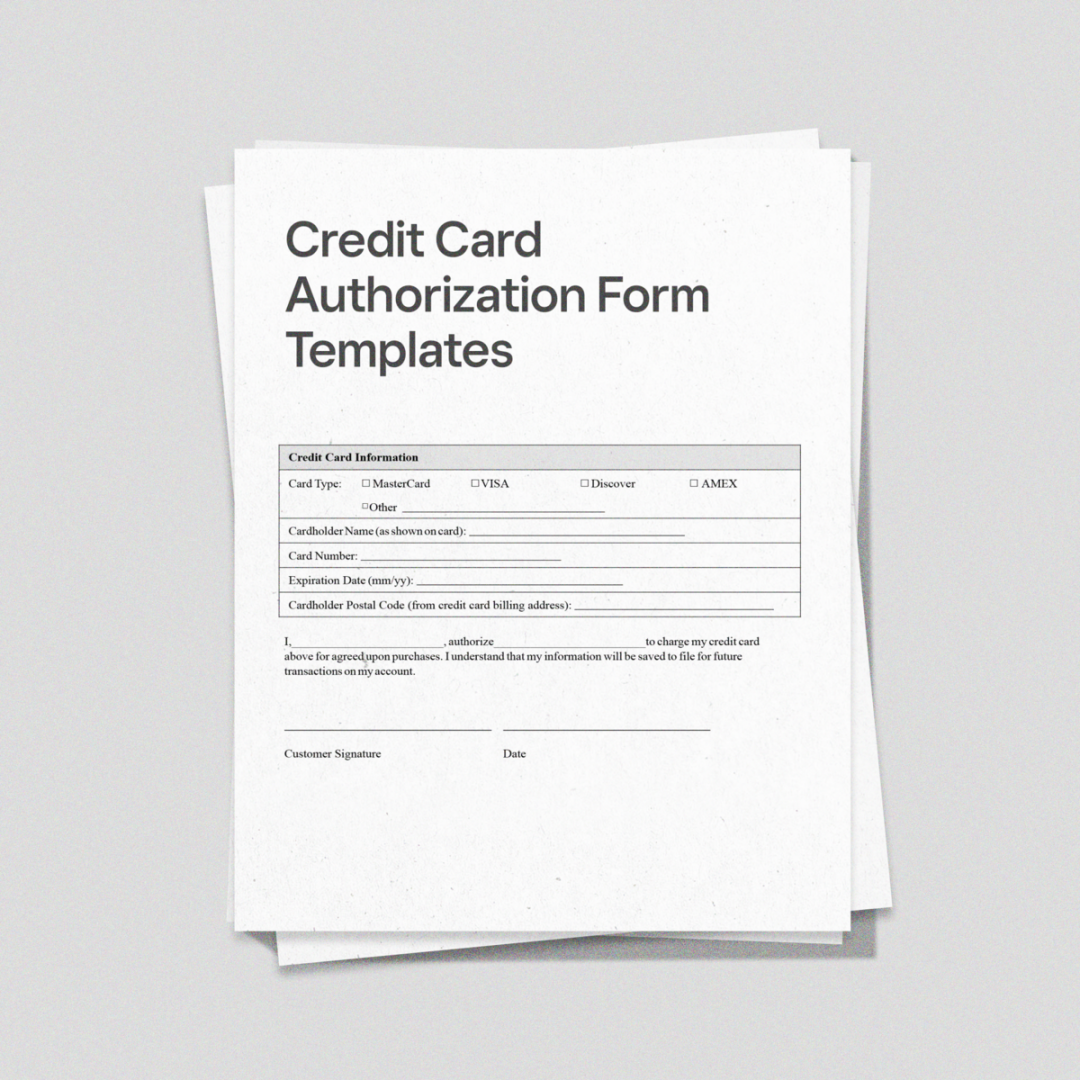 Credit Card Authorization Form Templates [PDF]  Square