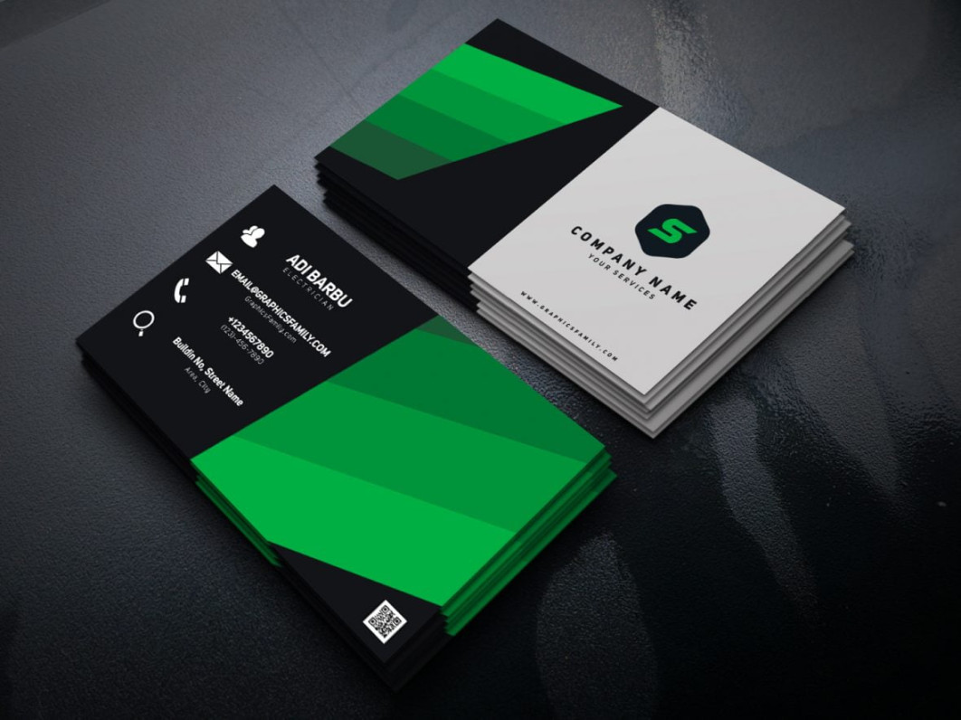 Electrician PSD Business Card Template – GraphicsFamily