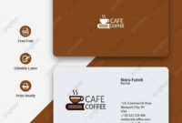 Elegant Coffee Business Card Template: Professional And Customizable