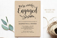 Formal Engagement Invitation Card Template