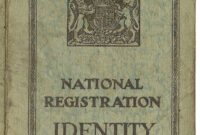 Identity Card Template For World War II