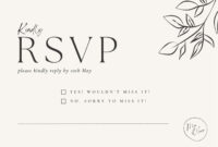 Elegantly Customizable: Free Printable Wedding RSVP Card Templates