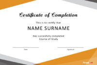 Comprehensive Free Completion Certificate Templates For Microsoft Word