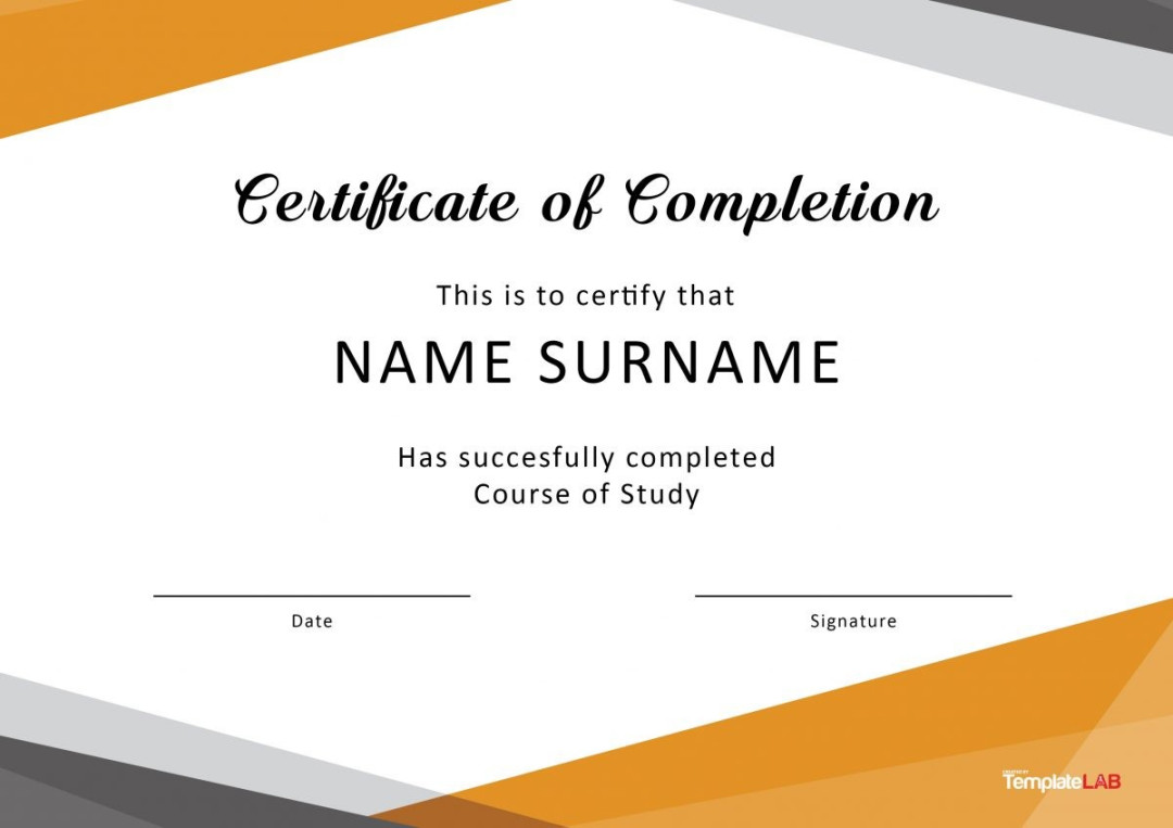 Free Certificate of Completion Templates [Word, PowerPoint]