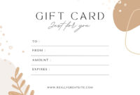 Customized Gift Certificate Template