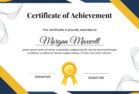 Certificate Of Achievement Template Word: A Formal Guide