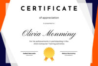 Attendance Certificate Template For Microsoft Word