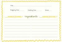 A Customizable Recipe Card Template For Efficient Culinary Planning