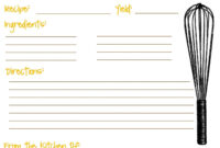 Free Recipe Card Templates For Microsoft Word: A Customizable Culinary Companion