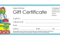 Gift Certificate Template For Children