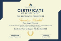 First Place Achievement Certificate