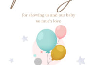 Heartfelt Gratitude: A Baby Shower Thank You Card Template