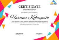 Templates For Certificates Of Participation