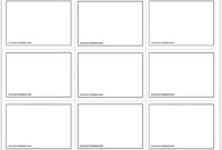 Cue Card Template Word Document For Formal English Presentations