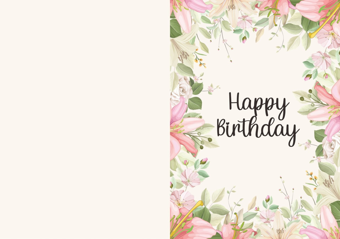 Free to personalize folded birthday card templates  Canva