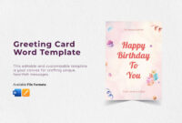 Formal Birthday Card Template For Microsoft Word