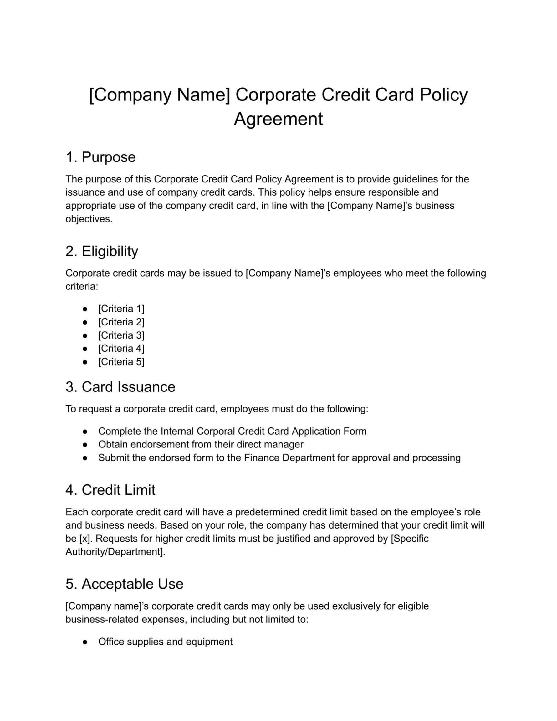 How to Create a Corporate Credit Card Policy [+Free Template]