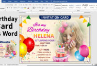 Birthday Card Template For Microsoft Word: A Formal Design Guide