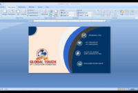 Professional Business Card Template For Word 2010