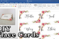 Microsoft Word Place Card Template: A Guide To Elegant Event Seating