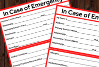 Emergency Preparedness Card Template