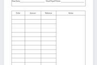 Credit Card Payment Plan Template