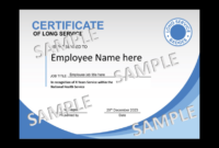 Long Service Certificate Template Sample: A Formal Recognition Of Dedication