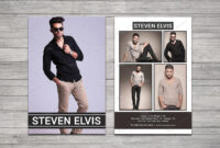 Professional Model Comp Card Template PSD