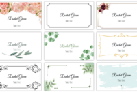 Formal Table Name Card Template