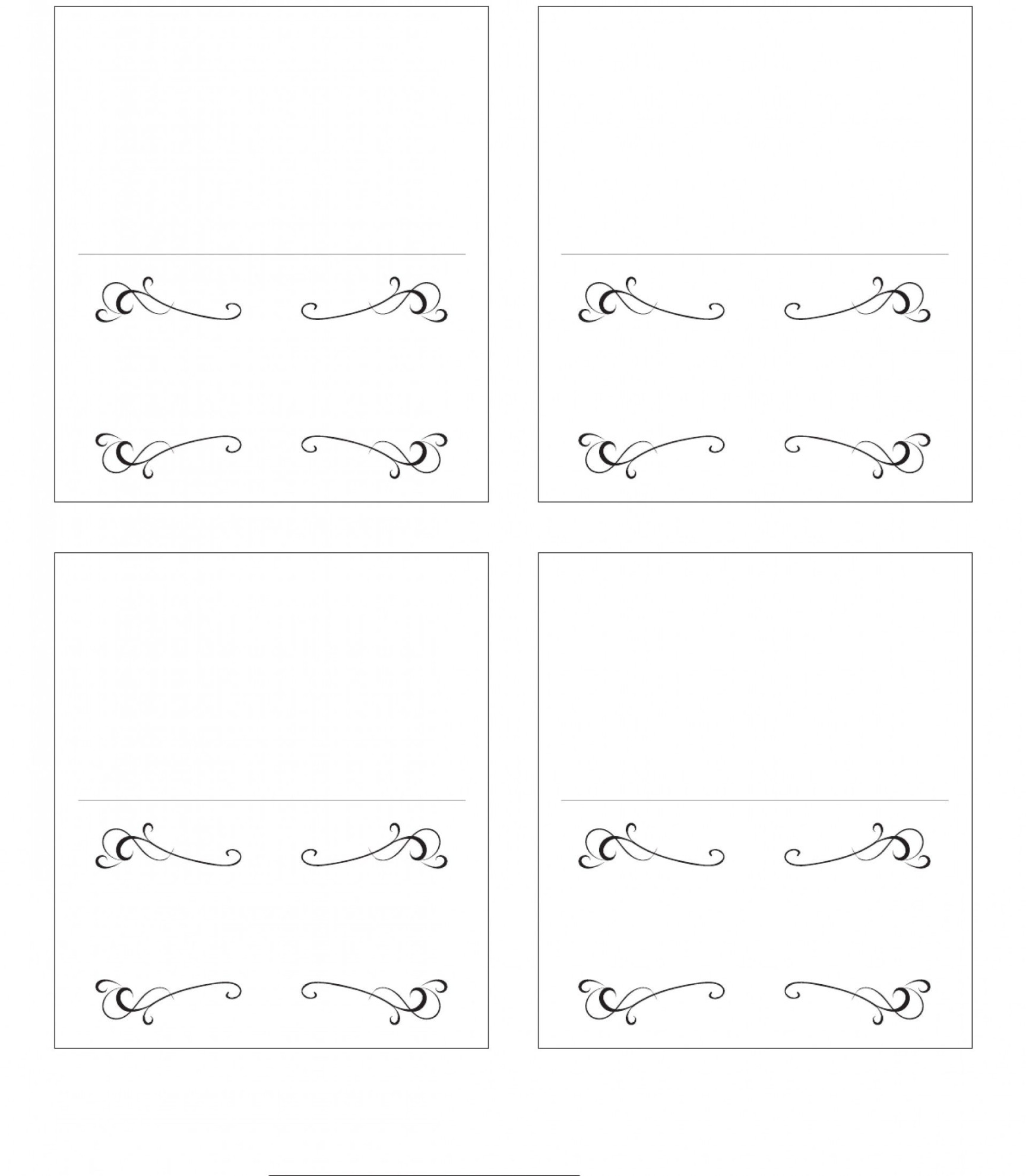 Place Card Templates Word Table Template Free  intended