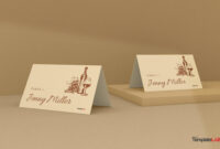 Elegant Table Place Card Template: Free Download For Formal Events