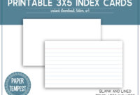 3×5 Note Card Template: A Versatile Tool For Organizing Information