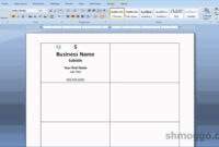 Developing Professional Business Cards With Word 2013 Templates