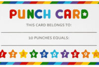 A Complimentary Printable Punch Card Template