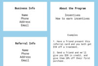 Referral Card Template: A Complimentary Tool For Effective Networking