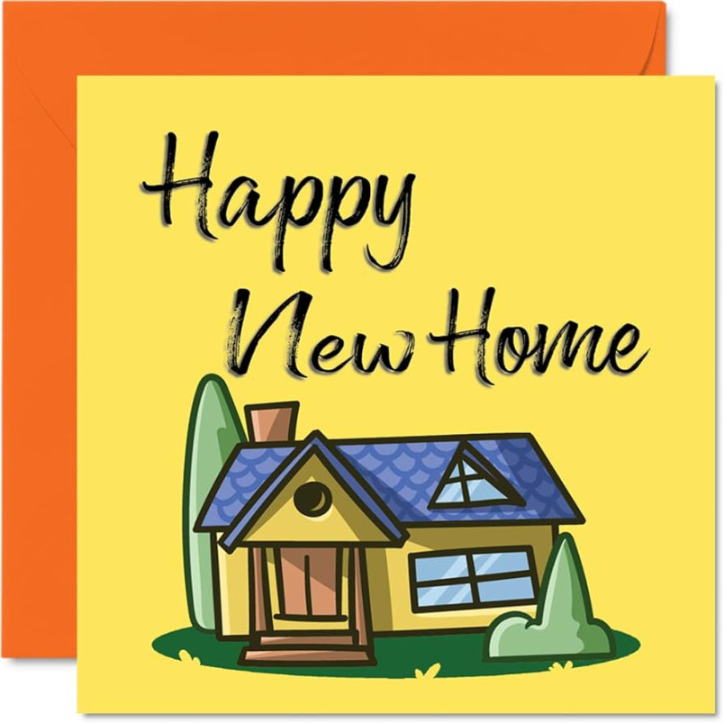 Stuff Happy New Home Card Fun - Happy New Home - Housewarming Greeting  Cards, Moving In Cards 15mm x 15mm, Welcome Greeting Card for Friends,